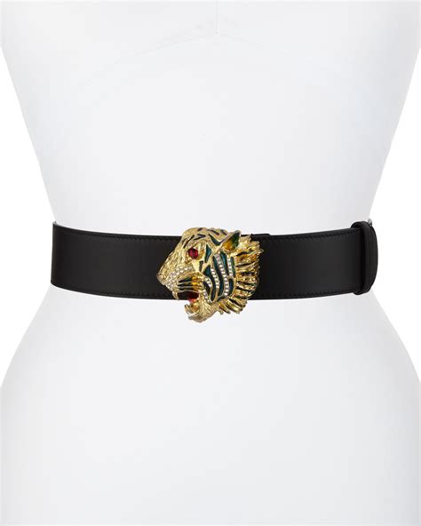 gucci leather link belt wood buckle|gucci belt with tiger buckle.